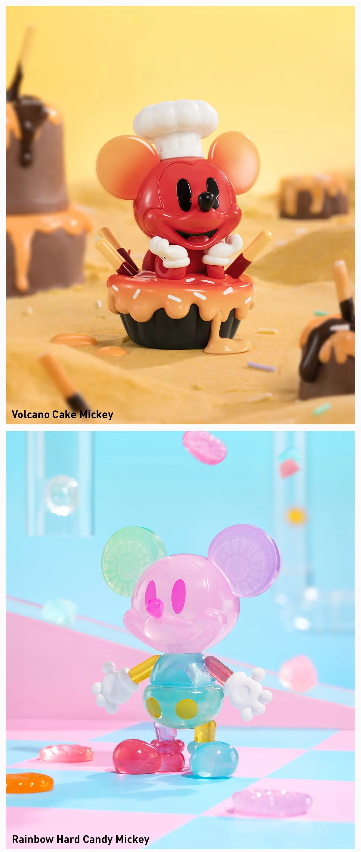 Disney Mickey Childhood of Boundless Imagination Series Figure featuring a toy mouse in a chef hat inside a cupcake. Preorder now for February 2025 release.