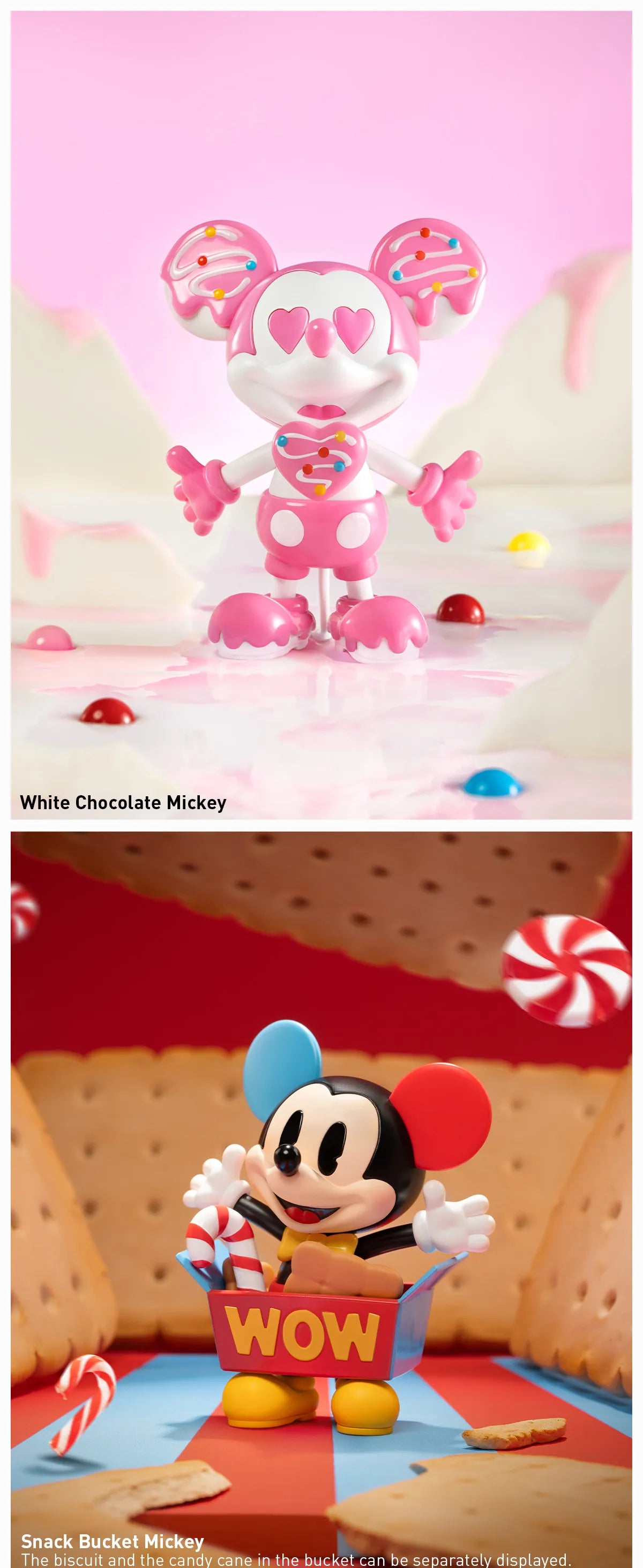 Disney Mickey Childhood of Boundless Imagination Series toy figure close-up, featuring a whimsical design available for preorder, part of a 12-design collection.