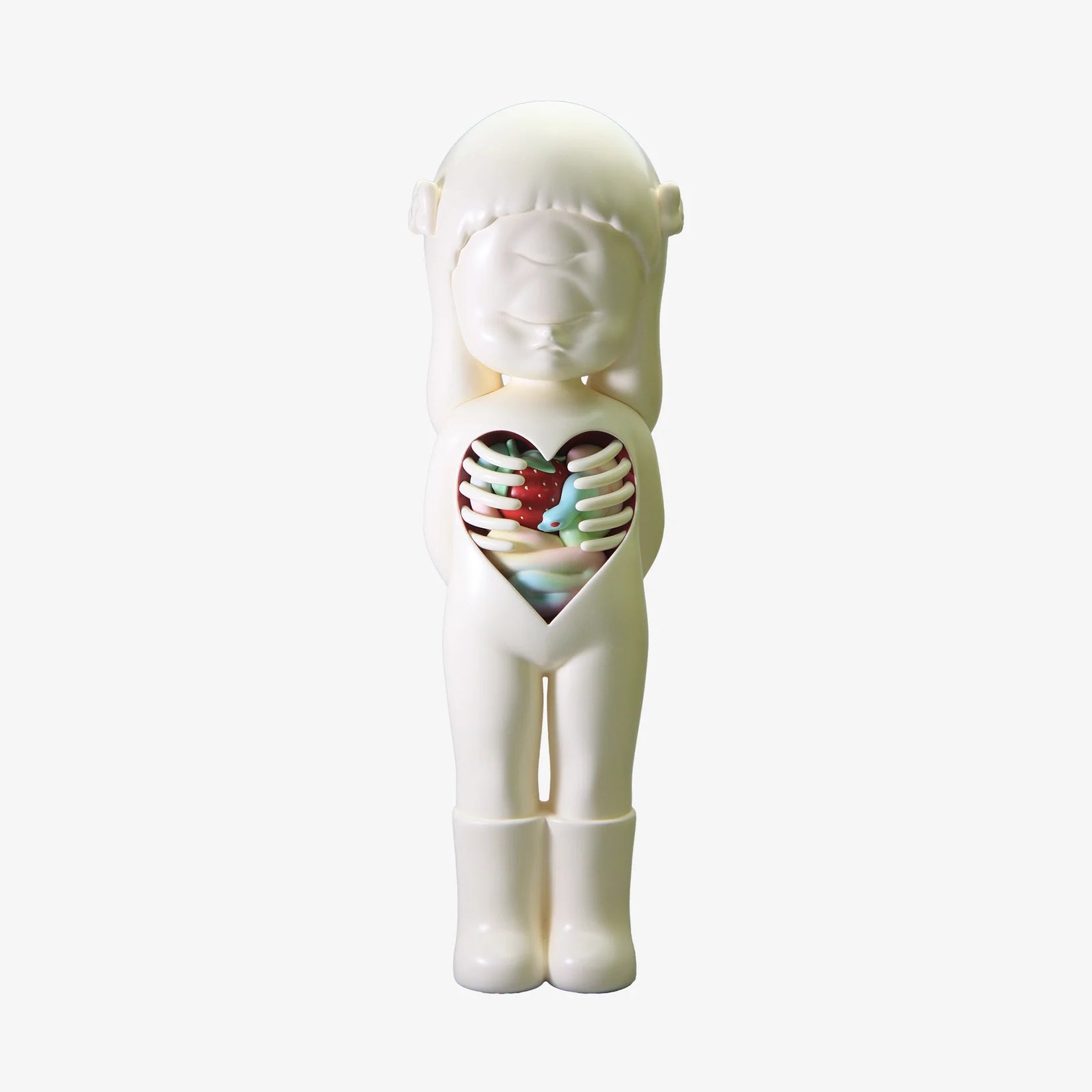 ABAO STRAWBERRY HEART GIRL figurine, 15.7-inch PVC statue, showcased in close-up, highlighting its intricate design. Preorder, ships late August 2025.