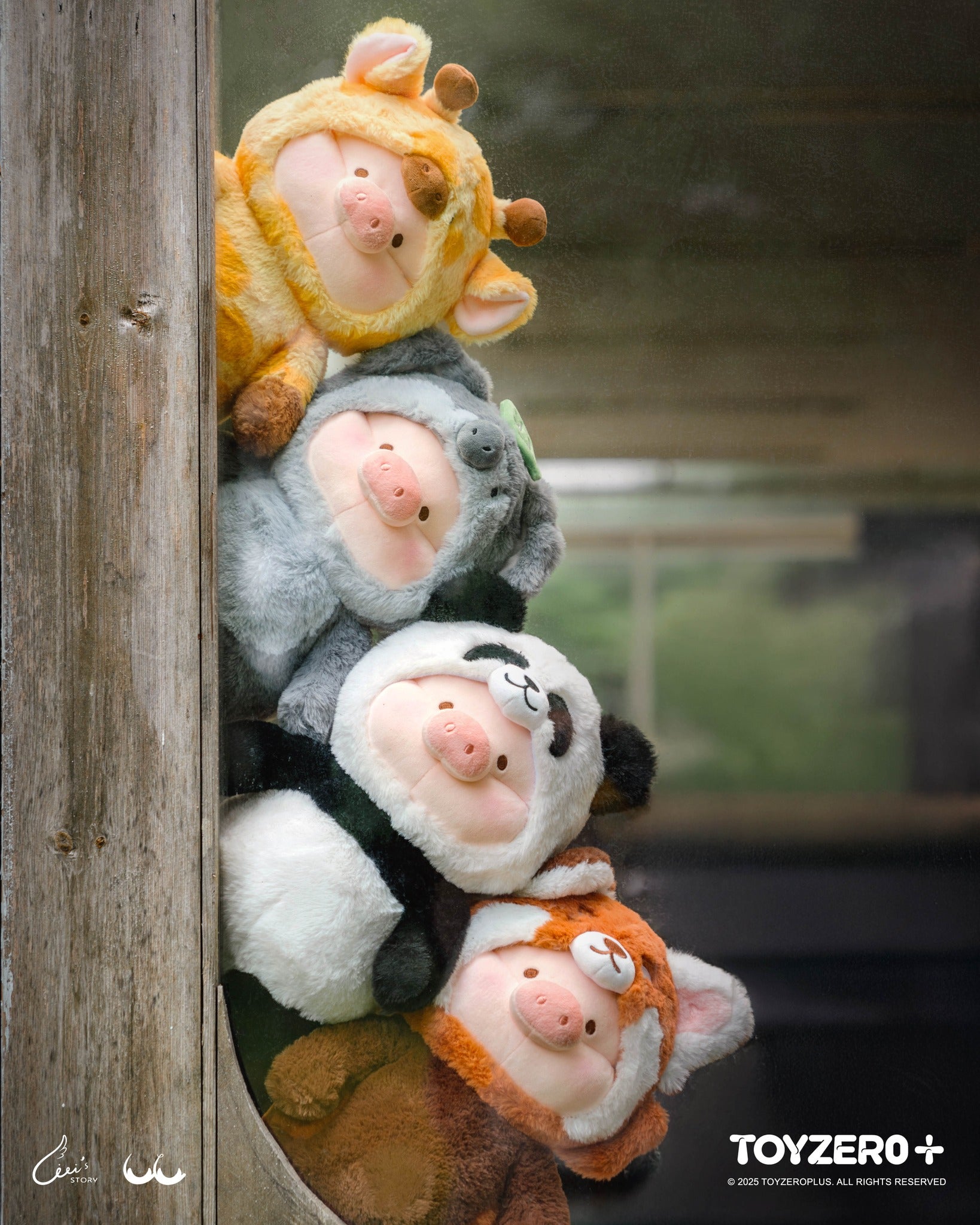 LuLu the Piggy Animal Party - Lu Plush, a whimsical plush bag available for preorder, featuring two sizes resembling an elephant and a panda.
