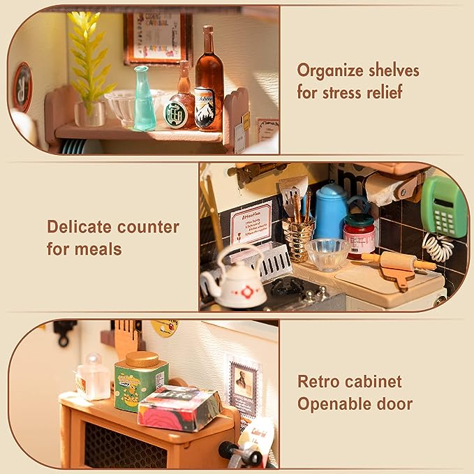 Diy Miniature House Kit Cozy Kitchen