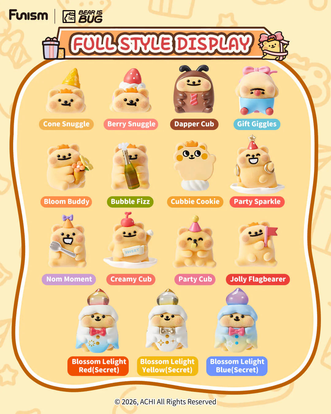 Bearisbug – Sweetheart Party Bear Head Series Blind Box