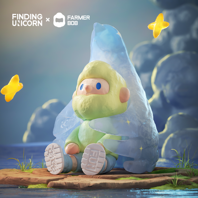 FARMER BOB FEELING YOU BLIND BOX SERIES - Preorder; features a cartoon character sitting on a rock, part of a 12-design collection.