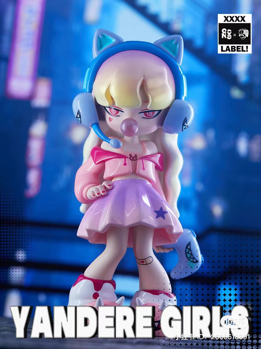 A blind box series featuring Yandere Girls 2.0 Reject The Label. Includes 8 regular designs, 3 special, and 1 secret figurine. Preorder now for July 2024.