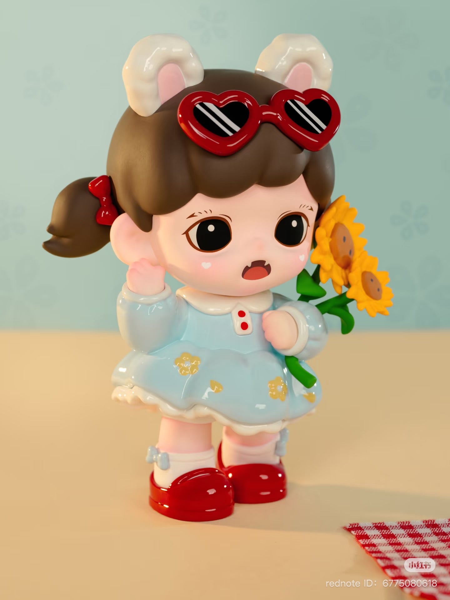 Zoraa Cuteness is Justice Series Figures Blind Box featuring a girl toy figurine holding sunflowers, preorder available, ships August 2025.