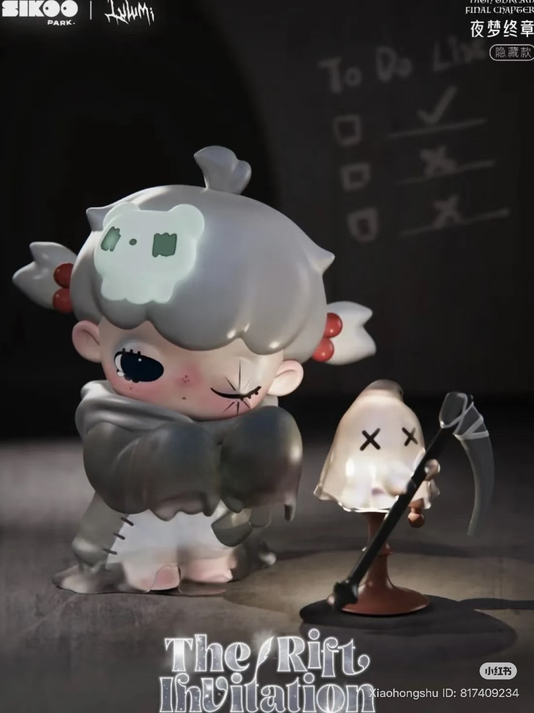 Lulumi The Rift Invitation Series Figures Blind Box - Preorder: Features a stylized girl and ghost figure, ideal for collectors of unique designer toys.