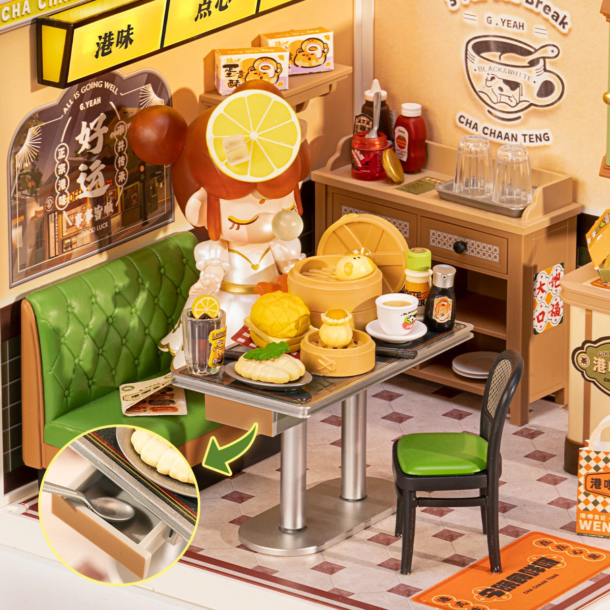 Rolife Super Creator Miniature House - Hong Kong Bites Cafe DW021