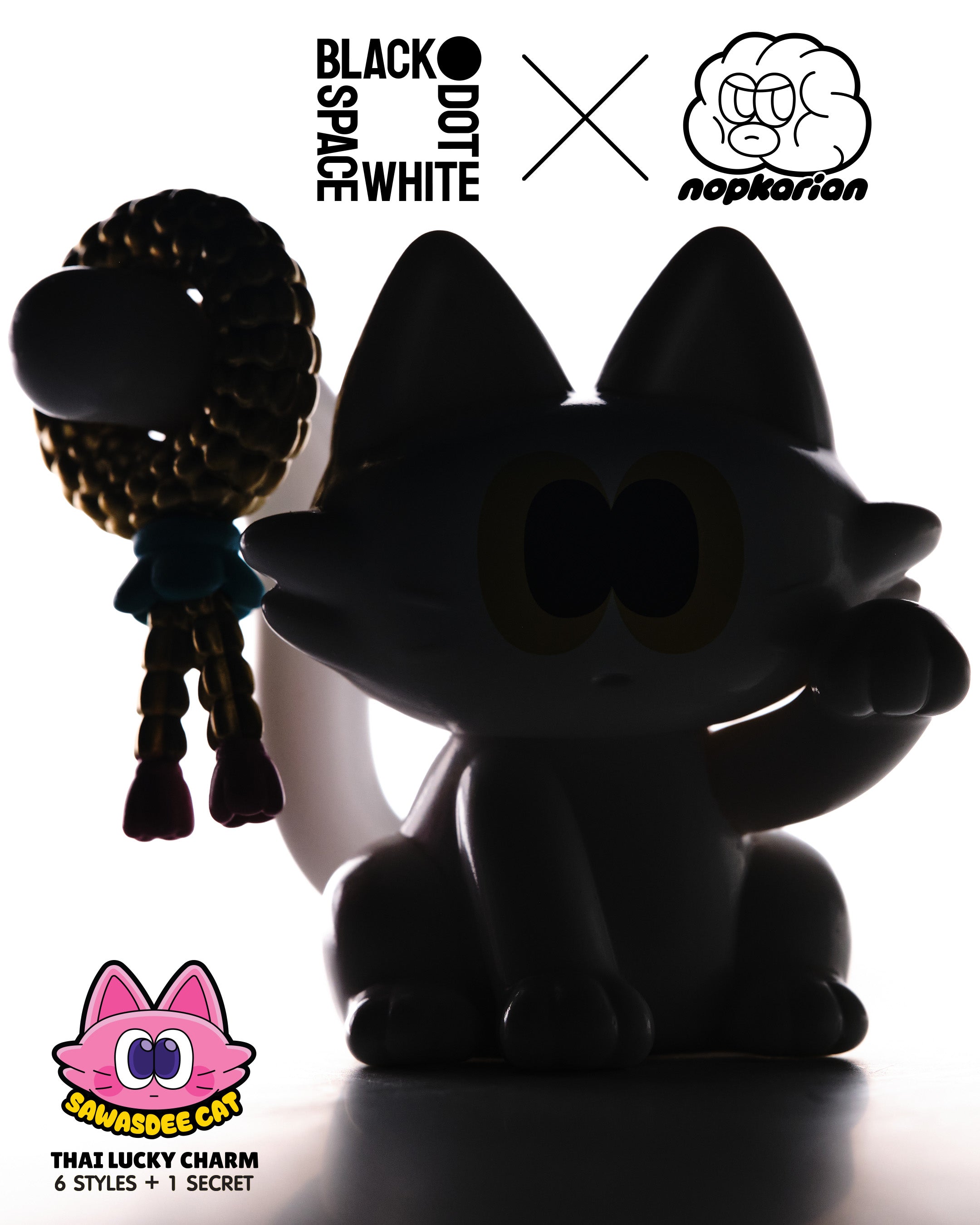 Sawasdee Cat Blind Box Series toy, featuring a cartoon animal figure from a collection of 6 designs, available as regular or secret editions.