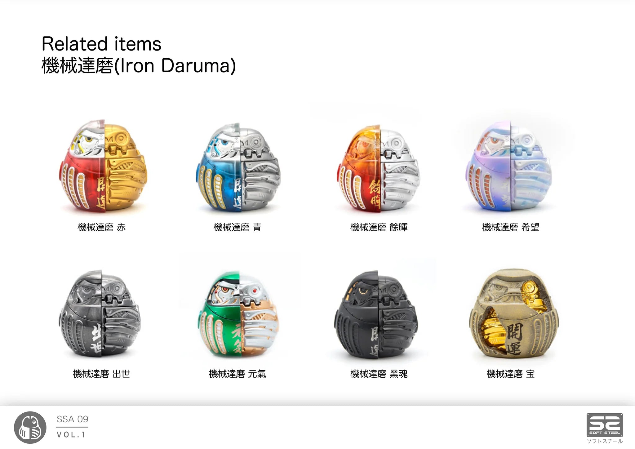 Soft Steel - Iron Daruma Mini Vol.1 Blind Box Series