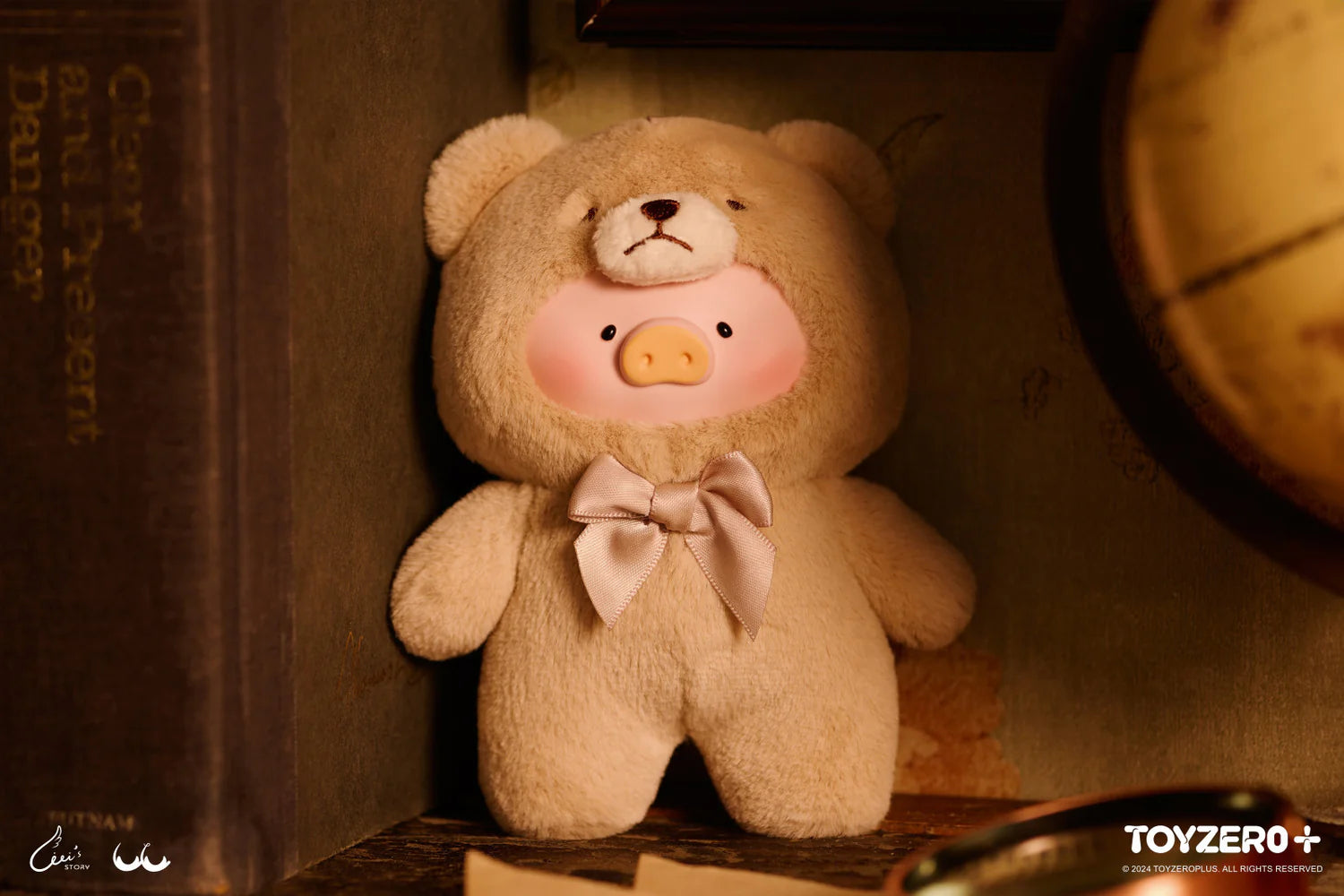 Vintage Teddy Store's LuLu the Piggy Blind Box Series: Soft Vinyl + Plush toy, ~14cm tall, featuring a unique Teddy LuLu character. A blind box from Strangecat Toys.