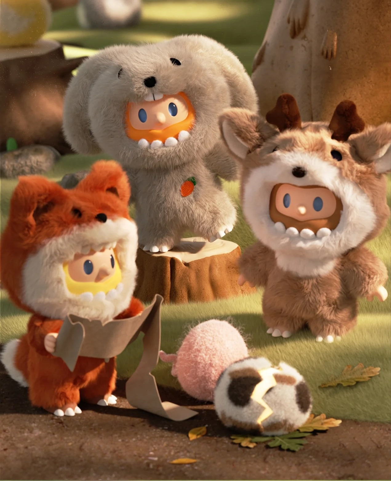 BOB ANI-MONSTER Plush Blind Box Series featuring various stuffed animal designs, part of Strangecat Toys' unique blind box collection.