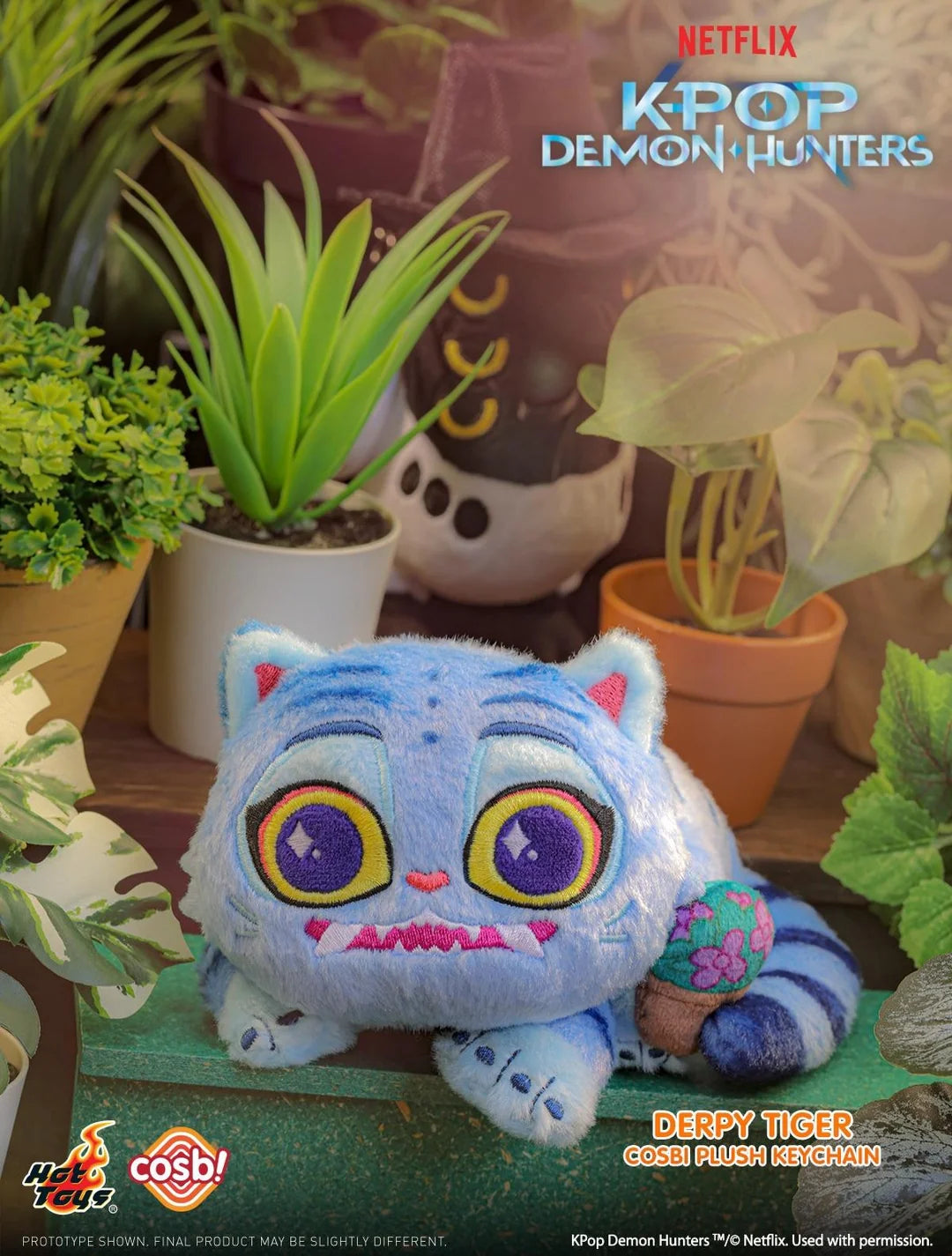 KPop Demon Hunters Derpy Tiger Plush Charm Blind Box