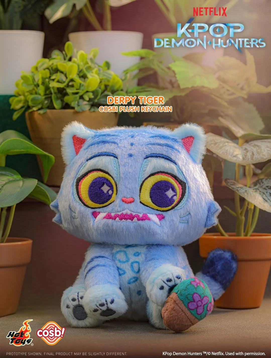 KPop Demon Hunters Derpy Tiger Plush Charm Blind Box