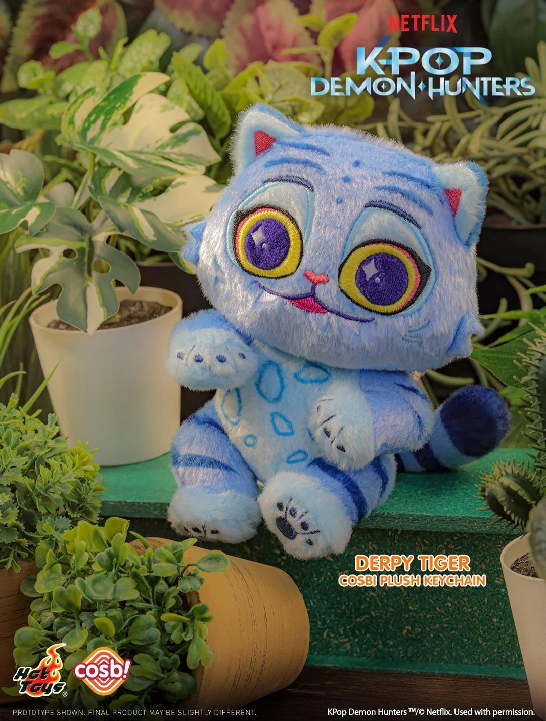 KPop Demon Hunters Derpy Tiger Plush Charm Blind Box