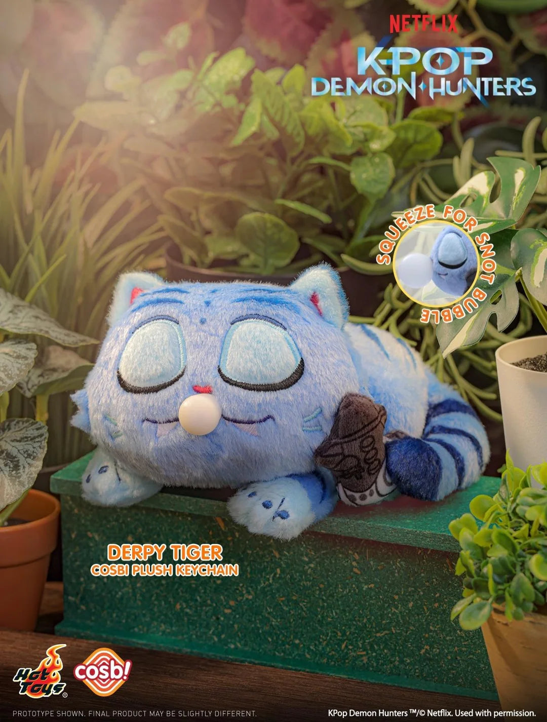 KPop Demon Hunters Derpy Tiger Plush Charm Blind Box