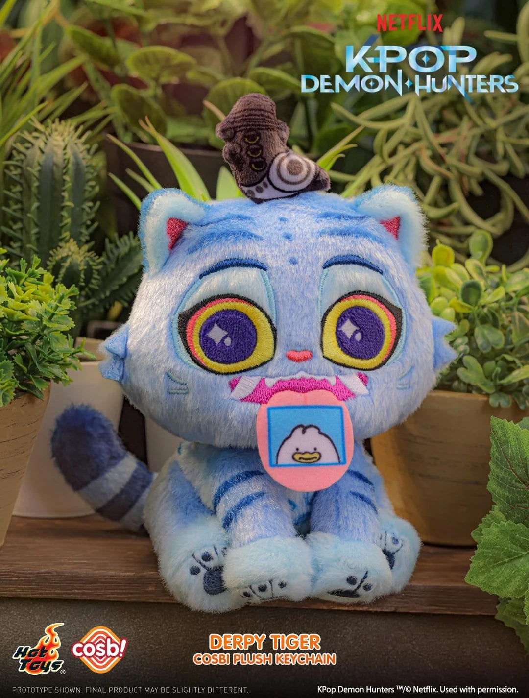 KPop Demon Hunters Derpy Tiger Plush Charm Blind Box
