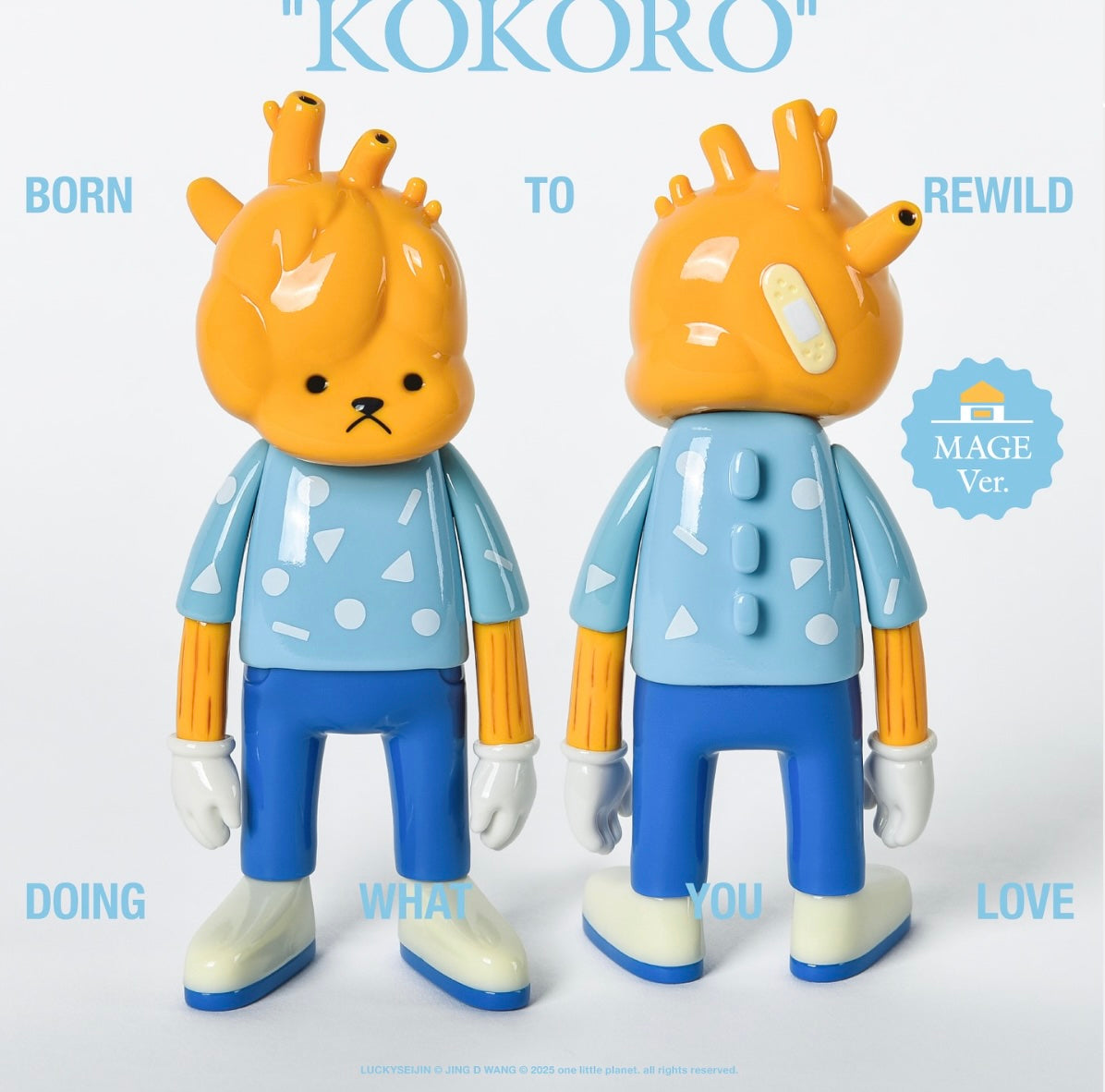 KOKORO Mage Ver. by JD Wang, a vinyl magnet toy figurine depicting a whimsical animal character, ideal for collectors or as a playful accessory.