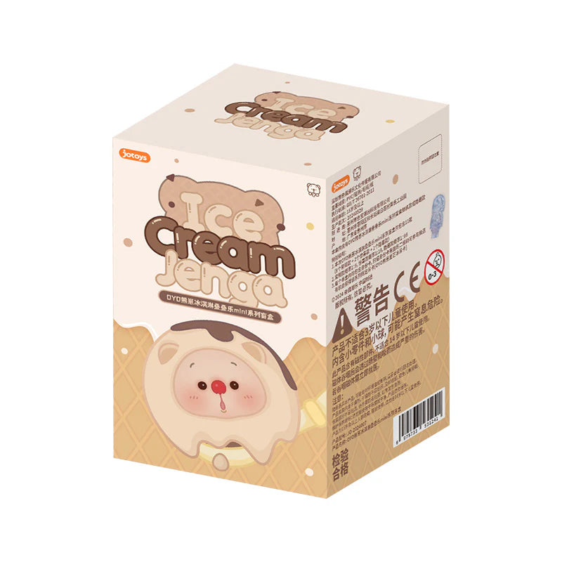 OYO Ice Cream Jenga Blind Box Series, featuring a box with possible 8 designs, including 2 secret options, ideal for blind box enthusiasts.