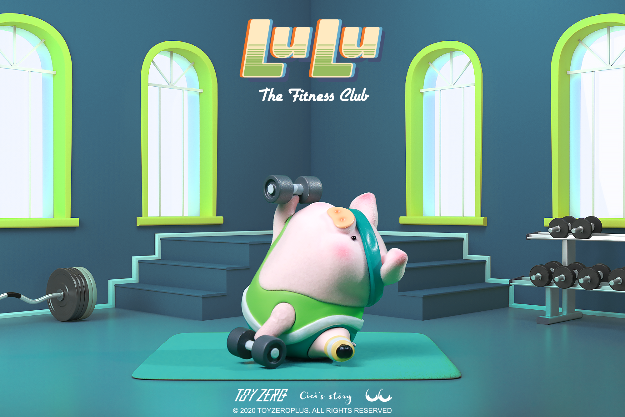 LULU the piggy - The Fitness Club Series Blind Box Set by Cici’s Story